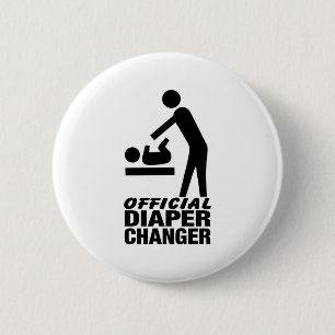 Badge Rond 5 Cm Commutateur officiel de couche-culotte