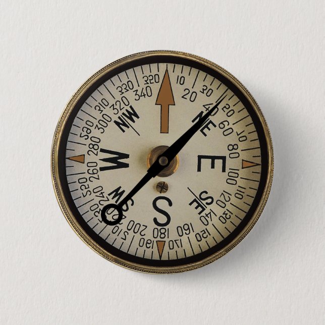 Badge Rond 5 Cm Compass Rose 1 (Devant)