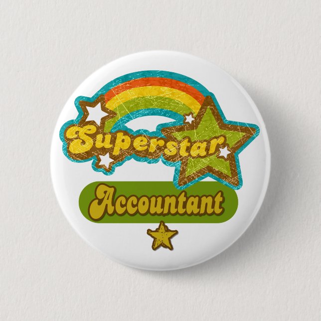 Badge Rond 5 Cm Comptable de superstar (Devant)
