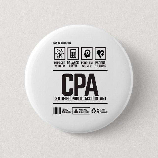 Badge Rond 5 Cm comptable public agréé - CPA (Devant)