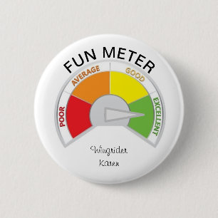 Badge Rond 5 Cm Compteur amusant ! Bouton - Wingrider Karen