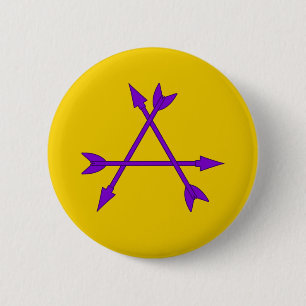 Badge Rond 5 Cm Comté de l'insigne de populace de vol d'Arrow