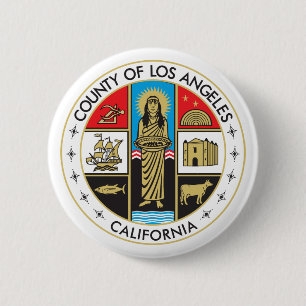 Badge Rond 5 Cm Comté de Los Angeles