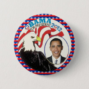 Badge Rond 5 Cm Conception 2012 d'Obama Eagle