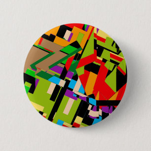 Badge Rond 5 Cm Conception abstraite brillante