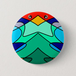 Badge Rond 5 Cm Conception abstraite du cardinal en verre tendu