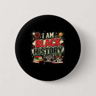 Badge Rond 5 Cm Conception Am Histoire Culturelle Noire Fierté