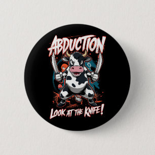 Badge Rond 5 Cm Conception avec un caractère vache