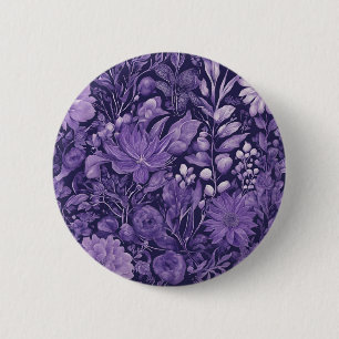 Badge Rond 5 Cm Conception botanique élégante Purple Dream inspiré