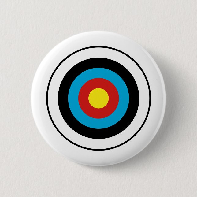 Badge Rond 5 Cm Conception cible Bullseye (Devant)