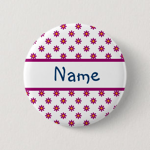 Badge Rond 5 Cm Conception colorée de fleur