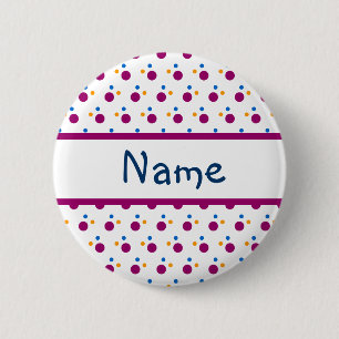 Badge Rond 5 Cm Conception colorée de points