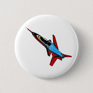 Badge Rond 5 Cm Conception d'avion-chasse Supersonic Airforce pour