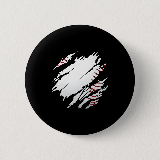 Badge Rond 5 Cm Conception de baseball Baseball (Devant)