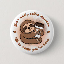 Conception de café de paresseux mignon bonne humeu