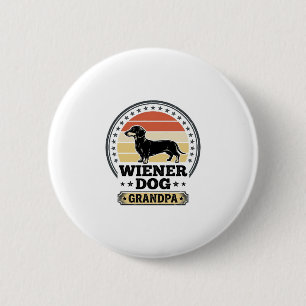 Badge Rond 5 Cm Conception de chemise de grand-père de teckel de c