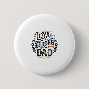 Badge Rond 5 Cm Conception de chemise de gravure vintage Papa fort