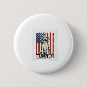 Badge Rond 5 Cm Conception de chemise pour chien vintage patriotiq