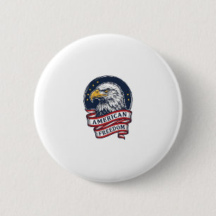 Badge Rond 5 Cm Conception de chemise vectorielle ruban patriotiqu