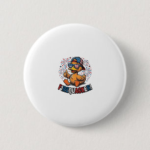 Badge Rond 5 Cm Conception de chemise vintage canard patriotique F