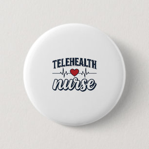 Badge Rond 5 Cm Conception de chemise vintage infirmière en télé-s
