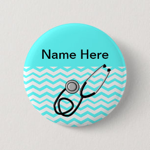 Badge Rond 5 Cm Conception de Chevron d'infirmier autorisé