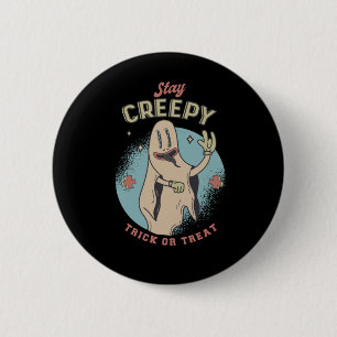 Badge Rond 5 Cm Conception de citation de fantôme d'Halloween