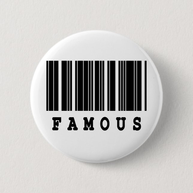 Badge Rond 5 Cm conception de code-barres célèbre (Devant)