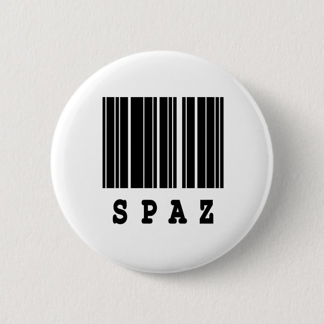 Badge Rond 5 Cm conception de code-barres spaz (Devant)