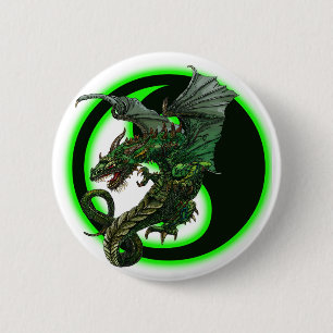 Badge Rond 5 Cm Conception de dragon