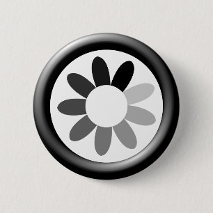 Badge Rond 5 Cm Conception de fleur tonale