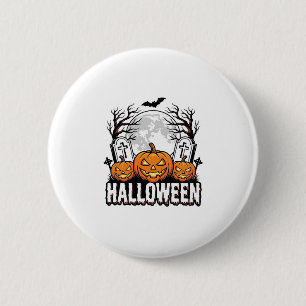 Badge Rond 5 Cm Conception de gravure vintage de citrouille de cim