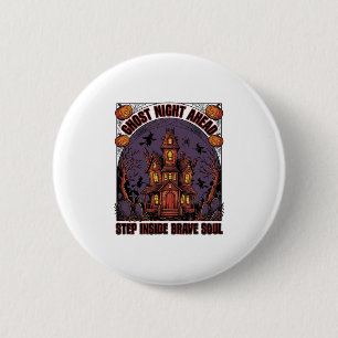 Badge Rond 5 Cm Conception de gravure vintage Halloween Maison han