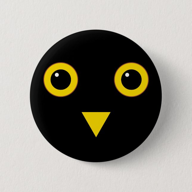 Badge Rond 5 Cm Conception de hibou (Devant)