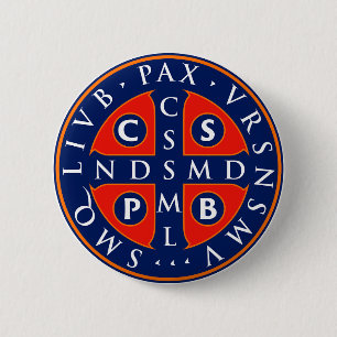Badge Rond 5 Cm Conception de la médaille St. Benedict