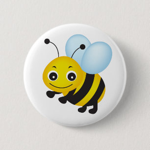 Badge Rond 5 Cm Conception de l'abeille