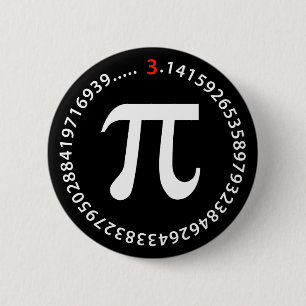 Badge Rond 5 Cm Conception de nombre de pi