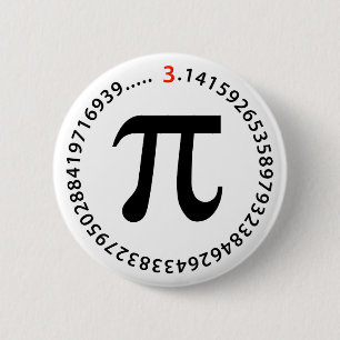 Badge Rond 5 Cm Conception de nombre de pi