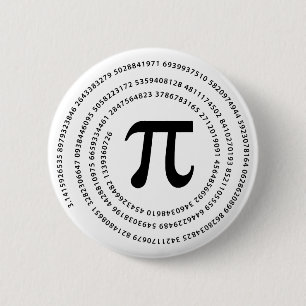 Badge Rond 5 Cm Conception de nombre de pi