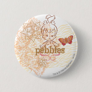 Badge Rond 5 Cm Conception de PEBBLES™ Sandy