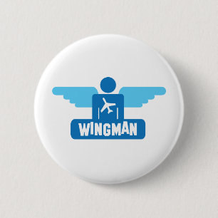 Badge Rond 5 Cm conception de pilote de wingman