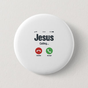 Badge Rond 5 Cm Conception de t-shirt chrétien Jésus appelant l'éc
