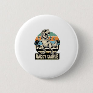 Badge Rond 5 Cm Conception de t-shirt de dinosaure rétro Papa Saur