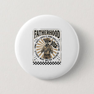 Badge Rond 5 Cm Conception de T-shirt de papa cowboy squelette vin