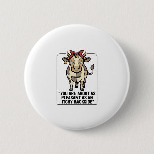 Badge Rond 5 Cm Conception de T-Shirt vintage vache patchwork grin