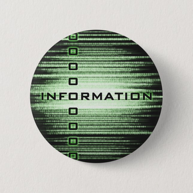 Badge Rond 5 Cm Conception de texte d'information (Devant)