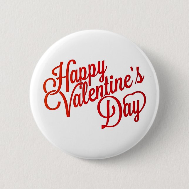 Badge Rond 5 Cm Conception de texte Heureuse Sainte-Valentin (Devant)