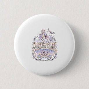 Badge Rond 5 Cm Conception de vecteur de cadeau de licorne de Wand