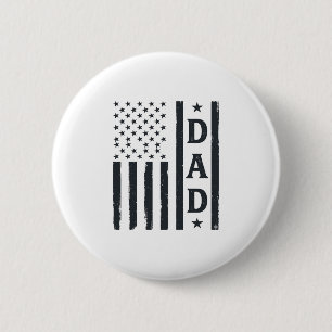Badge Rond 5 Cm Conception de vecteur de drapeau américain de papa