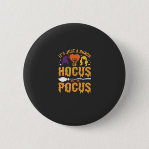 Badge Rond 5 Cm Conception de vecteur de sorcière de Hocus Pocus H